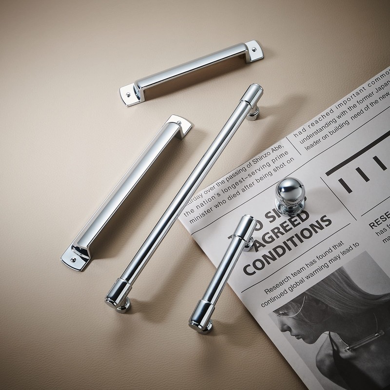 khtumeware 20 Pack Polished Chrome Cabinet Pulls 5 Inch(128MM) Hole