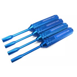 Any Brand RC Model ProGrip Metric Size 6061 Alloy Hex Nut Driver Set (4) 4.5, 5, 5.5 & 7mm