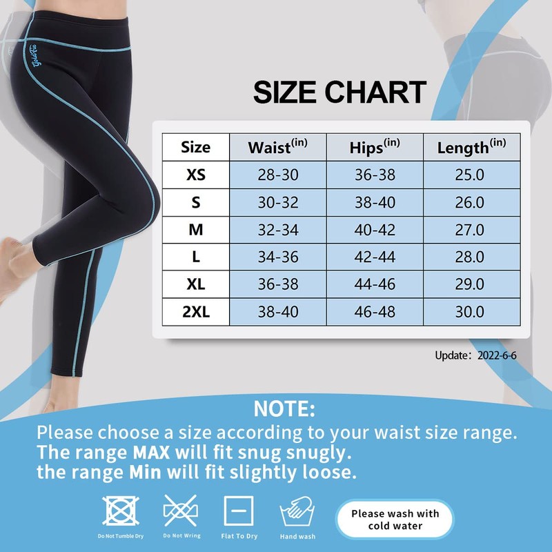 GoldFin Womens Wetsuit Pants, 2mm Neoprene Pants Keep Warm for