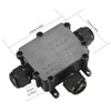 2pcs IP68 waterproof junction box, 3 way outdoor electrical connector,