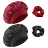 Satin Night Hat with Elastic Bands and Hair Cards,Satin Bonnets,Night