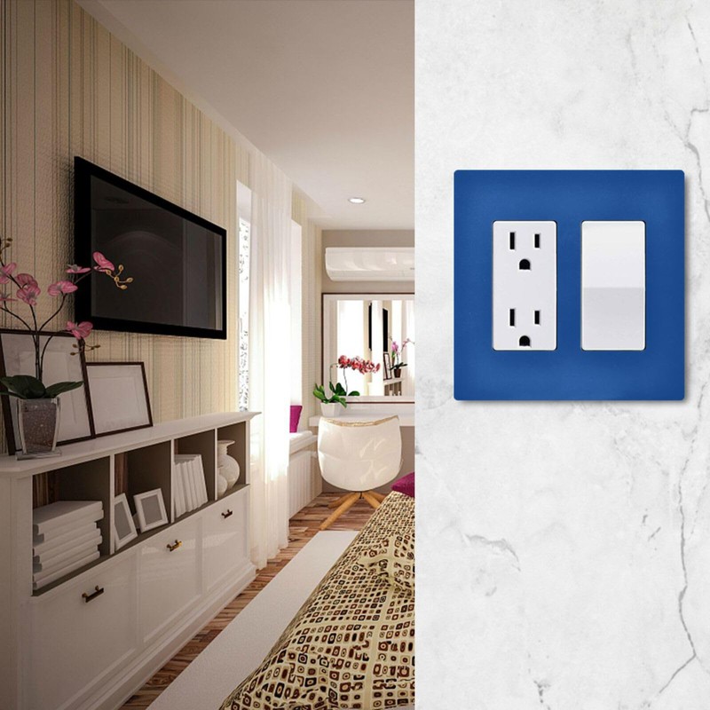 Royal Blue Light Switch Cover Receptacle Outlet Wall Plate 1