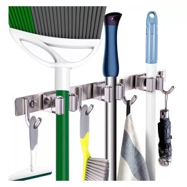 HomeChi Soporte Organizador De Acero Inoxidable Escobas Trapeador