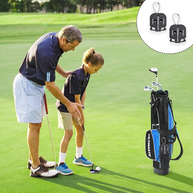 2 Pcs Golf Ball Counter, Golf Stroke Counter, Mini Golf