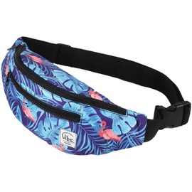 Vibe Fanny Pack for Women / Men Waist Bag Hip Bag - Many Versions / Black / Gold / Silver / Cute Festival Rave Party Polyester, flamingo