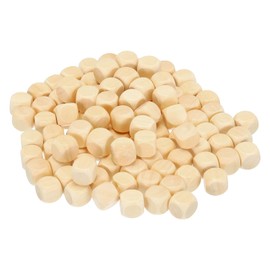 PATIKIL 12mm Wooden Blank Dice, 120Pcs Unfinished 6 Sides Cube Dice with Round Corner Square Wood Blocks for DIY Craft Projects