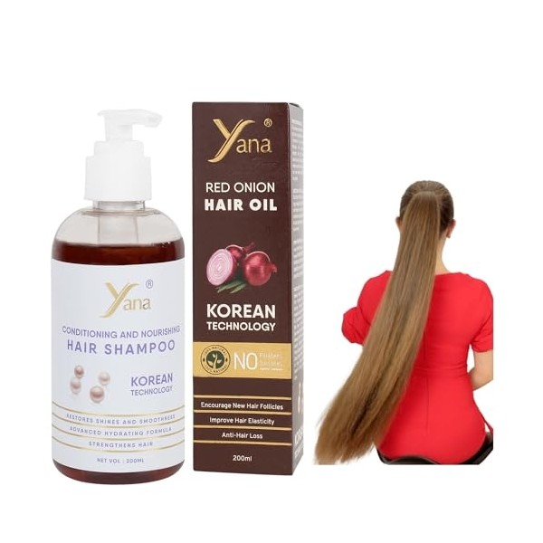 Yana Red Onion Hair Oil With Yana 2-in-1 Shampoo &