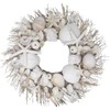 ANDALUCA Summer Seashell & Starfish 20" Coastal Wreath All Natural