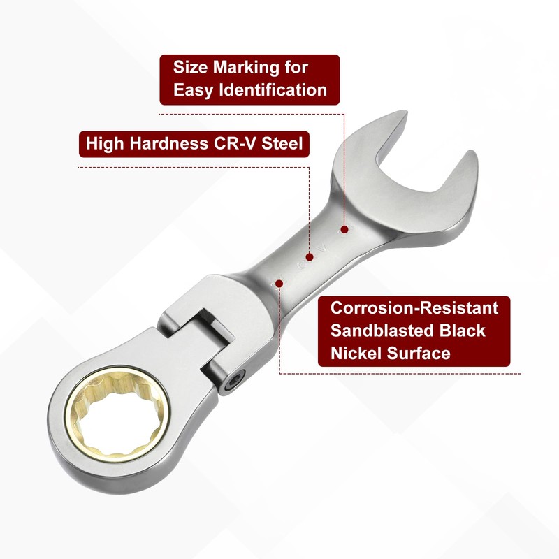 sourcing map Flex Head Ratchet Wrench Spanner 3/4" SAE Ratcheting