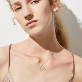 YAFEINI Golden Retriever Necklace for Women Sterling Silver Golden Retriever Pendant Dog Jewellery Golden Retriever Gifts for Women Girls Golden Retriever Lovers