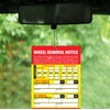 Wheel Change Notice Tag Card Re-Torque Warning - 50 Cards
