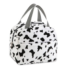 Cow Gifts for Women Insulated Lunch Bags Kawaii Cooler Lunch Bag Cow Print Packed Lunch Box Tote Bag Cute Stuff Gifts for Women Girlfriend Cow Lovers