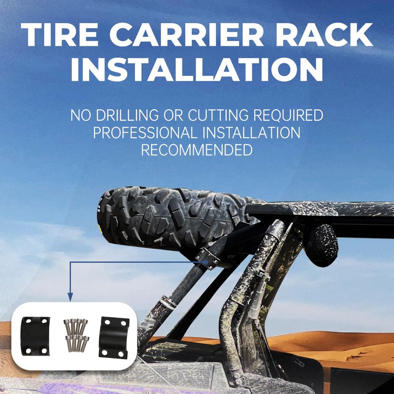 Tire Carrier Rack Compatible with 2014-2023 Polaris RZR XP 1000