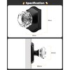 Gobrico 3 Pack Crystal Door Knobs with Matte Black Arched