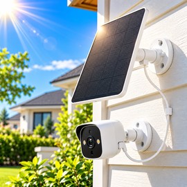 3W Solar Panel Charger for Security Cameras & Doorbells – Monocrystalline Outdoor Power Supply with Type-C Port