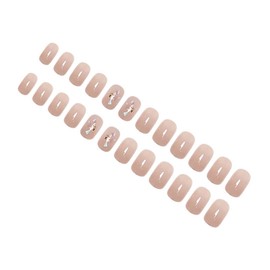 Beavorty Painting Press On Nails Women's Fake Nail Tips Short Length Nail Charms Easy to Wear DIY False Nails Kit