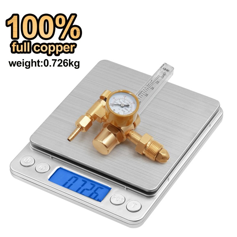 HITBOX Argon CO2 CGA 580 MIG TIG Flow Meter Welding