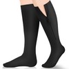 Myshear Zipper Compression Socks Medical, 15-20 mmHg Knee High Zip