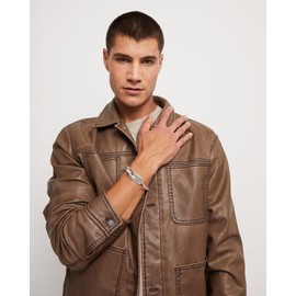 UNO de 50 Silver Plated Chain Bracelet with Adjustable Middle Section, Grande, Silver, No Gemstone, Silver, No Gemstone