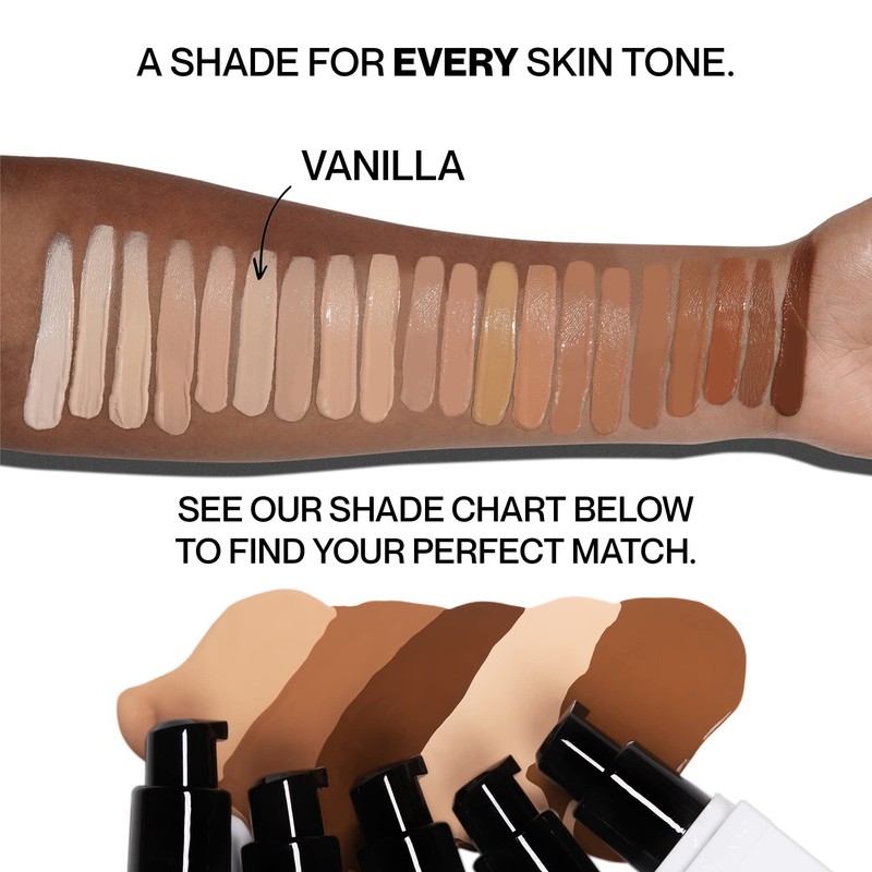 HIDE PREMIUM Liquid Foundation, Multi-Use Waterproof Foundation, Medium/Full Coverage Foundation,