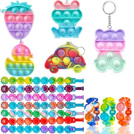 106 Pcs Party Favors for Kids 4-8, Pop Fidget Bulk Toys, Pinata Goodie Bag Stuffers, Treasure Box Toys, School Classroom Rewards, Treasure Chest Prizes, Goody Bag Filler