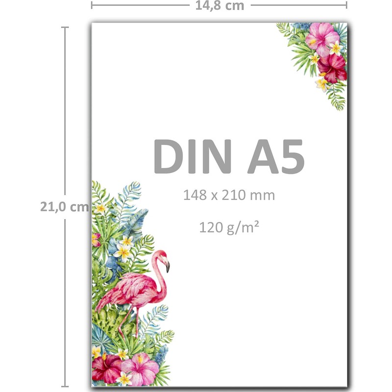 25 Letter Paper Sets DIN A5 - in White with