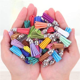 50 Pieces Keychain Tassel Tassels Pendants Key Ring Tassel Set Use for DIY Craft Supplies DIY Keyring Jewellery Making Craft Supplies Random Color