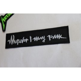 Metallica Patch Iron/Sew on "Wherever I May Roam" Embroidered Megadeth Slayer