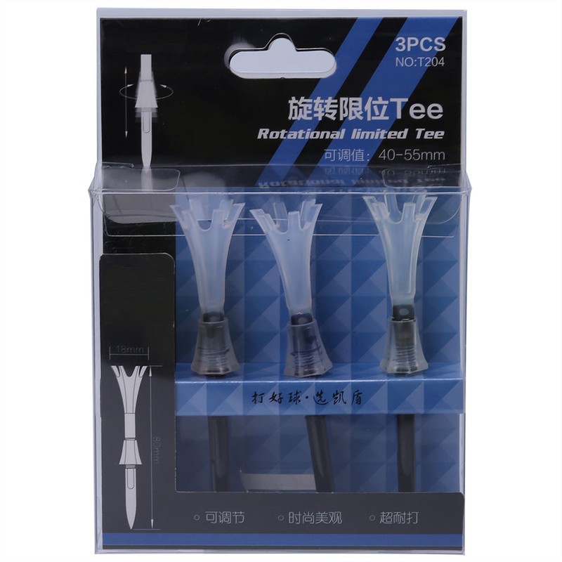 3 Pcs/Lot T204 Golf Rotational Limited Golf Tees Adjustable Golf