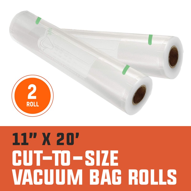 PrimalTek 11” x 20’ Cut-to-Size Vacuum Bag Rolls — 2