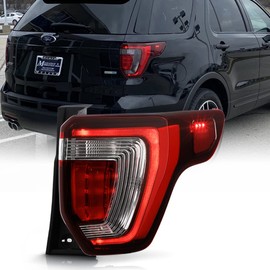 ACANII - For 2016 2017 2018 2019 Ford Explorer Sport Factory Black Out Lens LED Tail Light Brake Lamp Passenger Side
