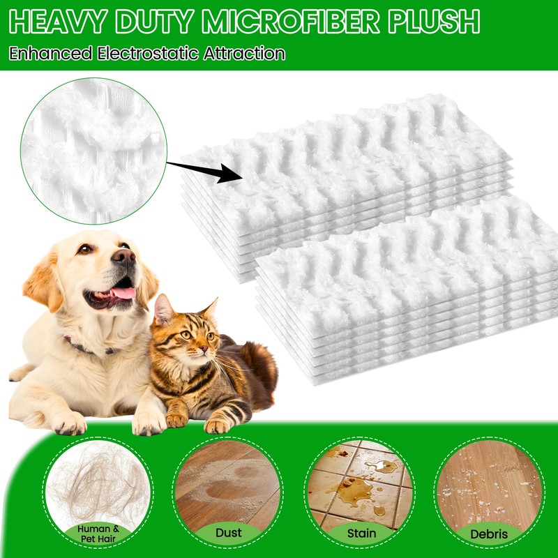 Aodaer 60 Count XL Heavy Duty Dry Sweeping Cloth Compatible