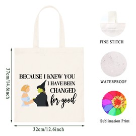 WCGXKO Musical Lover Gift for Best Friend Because I Knew You I Have Been Changed For Good Make Up Bag (Changed For Good tote)