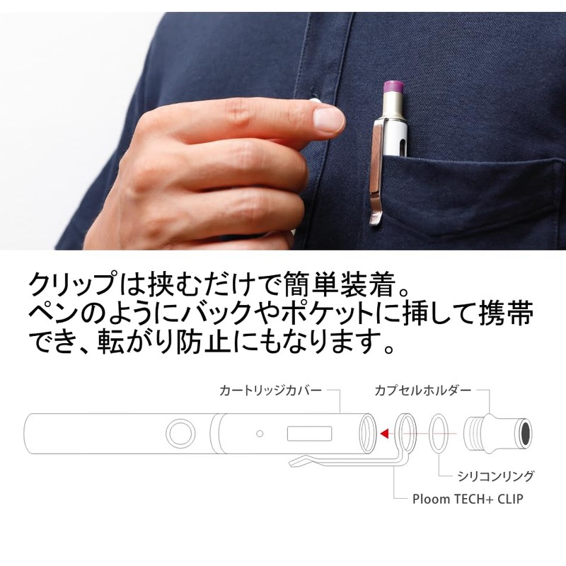 Deff WIZ CLIP for Ploom TECH+ Stainless Steel Material Roll
