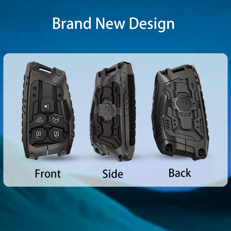 Key Fob Case Cover 5-Button Compatible with GMC Remote Fob