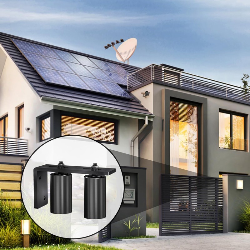 JUGREAT Gate Roller Guide,4"Slide Gate Guide Roller with L-Bracket,Universal Adjustable