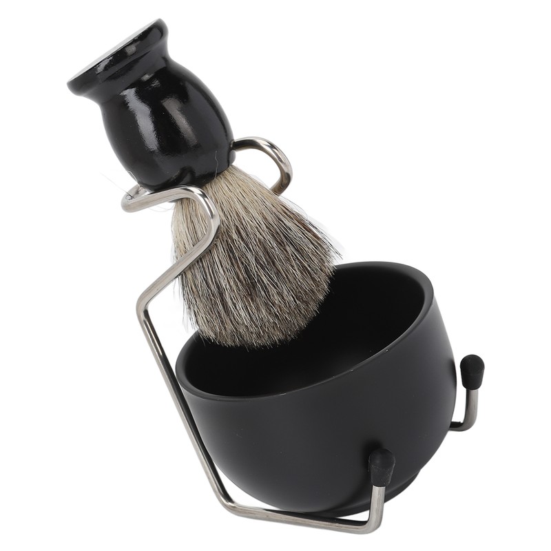 Men Beard Shave Set Brush Stand Foam Bowl Beard Brush