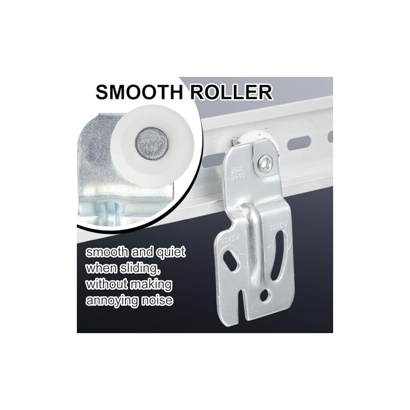 Blulu 4 Pcs Sliding Closet Door Roller Kit Wardrobe Wheels