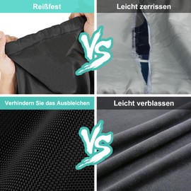 AXPQHL Round Pool Cover, Diameter 370 cm, Whirlpool Cover for Stock Tank Pool, 600D Oxford Solar Tarpaulin for Above Ground Pools, Black (370 x 30 cm)