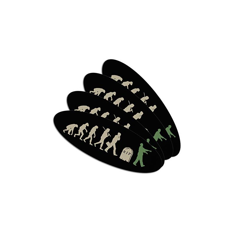 Zombielution Evolution Double-Sided Oval Nail File Emery Board Set 4