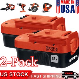 For Black and Decker 2-Pack 18V for Black and Decker HPB18 18 Volt 4.5Ah Battery HPB18-OPE 244760-00