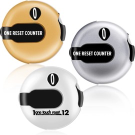 Fiada 1.2 Inch Golf Score Counter for Women Mini Golf Stroke Counter Scoring Keeper up to 12 Shot to Scorekeeper Glove in(Gold, Silver, White)