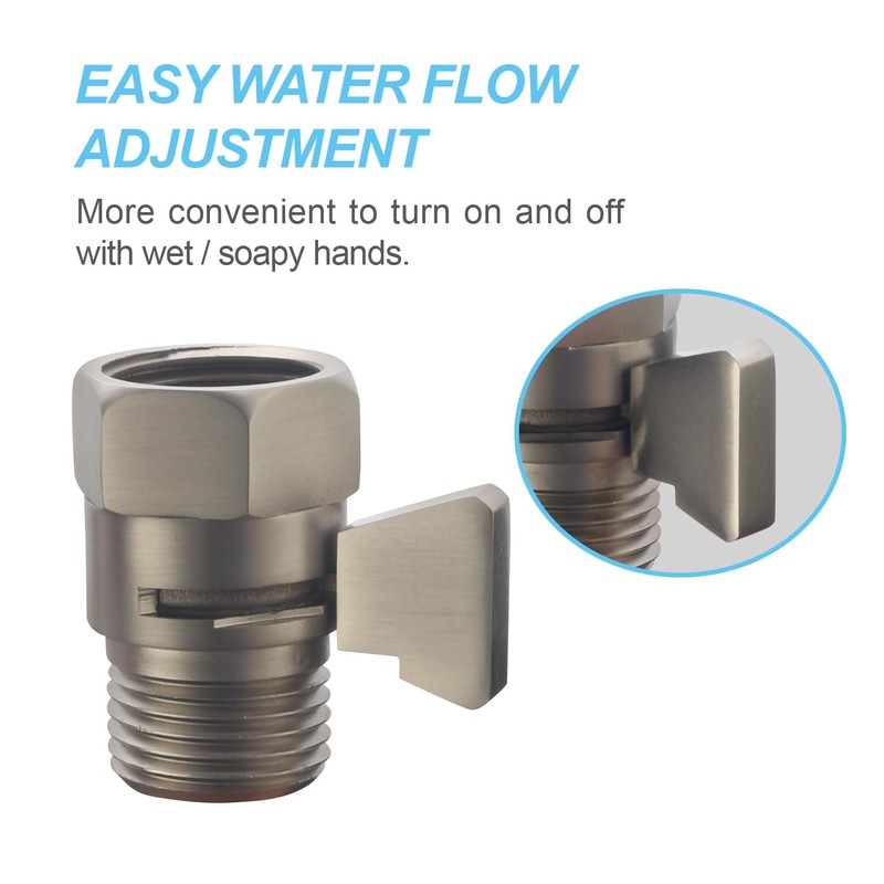 AZOS Water Flow Control Valves G1/2 Pressure Regulator, Brass Shower