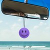 HappyBalls Happy Purple Smiley Face Car Decor Rear-View Mirror Hanging