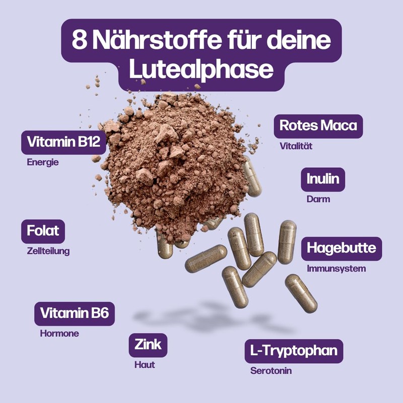 fembites fempow PMS Support - Natural Powder with L-Tryptophan, Vitamin