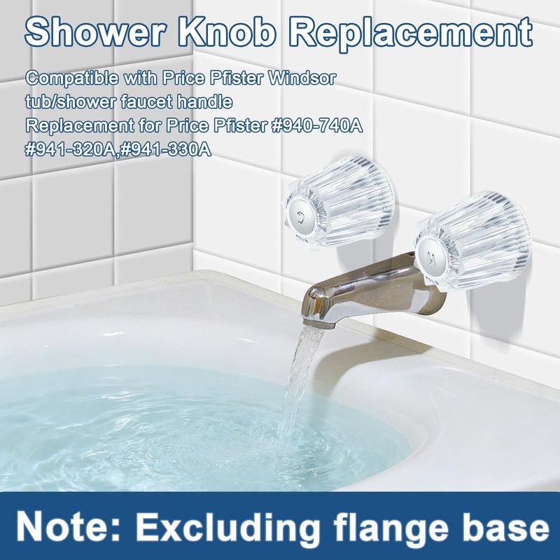 UCDETD 2 Piece Shower Knobs Replacement, Compatible with Price Pfister