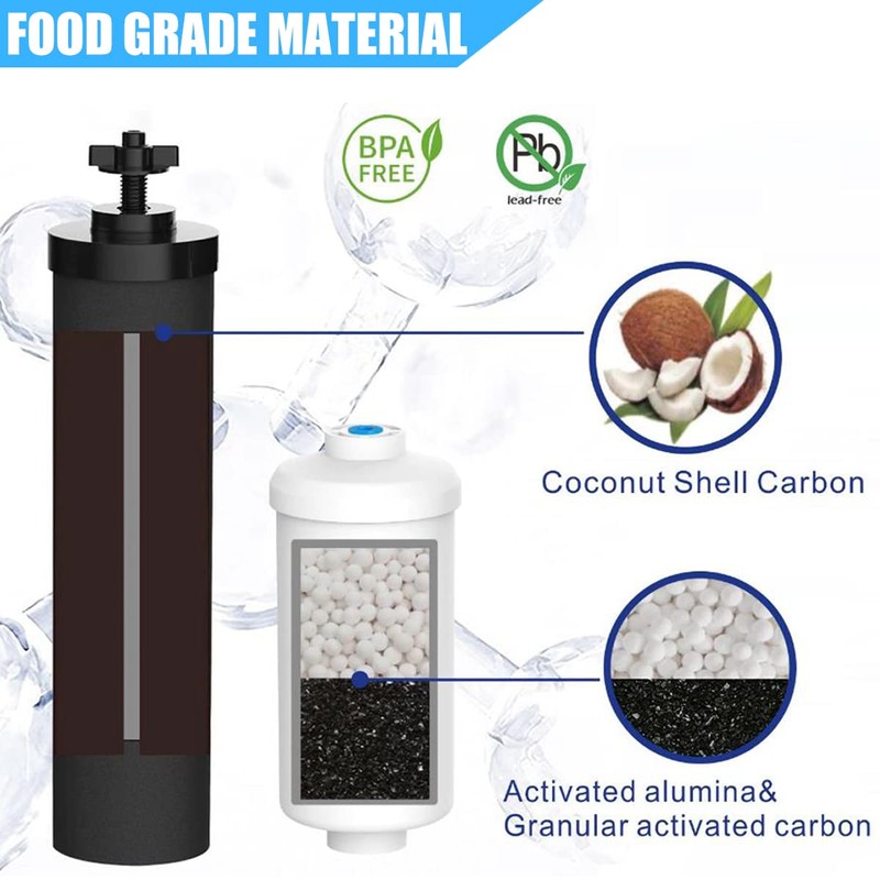 Water Filter Replacement Charcoal Compatible with Berkey® BB9-2® Gravity Filter