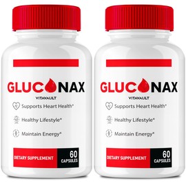 Vitavault Gluconax Capsules, Gluconax Support Supplement Pills - Maximum Strength, Gluconax Health & Wellness Capsules, Gluconax All Natural Formula Pills, Gluconax Capsules Reviews (2 Pack)