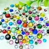 Jmassyang 1000 Pieces 6mm Resin Flatback Rhinestone Round Bling Glitter