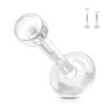 PiercedOff Bio Flex Clear Retainer with Removable Push-In Top -